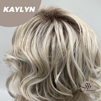 [FINAL SALE] JBEXTENSION 15 Inches Blonde Curly Women Fashion Full Machine Wig KAYLYN【PLUS PERMATEASE】【BENDY EAR TABS】