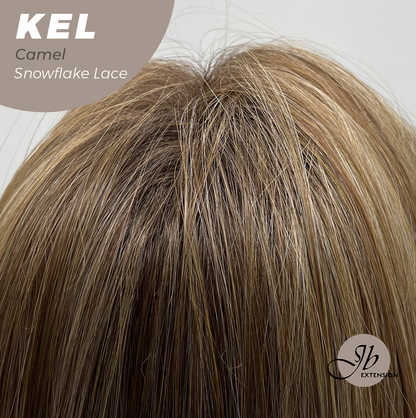 [FINAL SALE] JBEXTENSION 22 Inches Camel Pre-Cut Snowflake Lace Frontlace Glueless Wig KEL CAMEL【PERMATEASE】【BENDY EAR TABS】- M/L