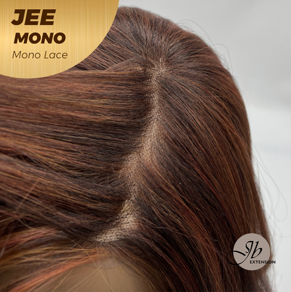 [PRE-ORDER] JBEXTENSION JEE MONO Monofilament Handmade Wig 6X5 Full Monofilament Hand Tied Top Wig 19 Inches Reddish Copper Mono Lace Wig with Anti-slip Silicone Strips Glueless Wig JEE MONO【BENDY EAR TABS】