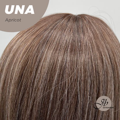 JBEXTENSION 22 Inches Apricot Wave with Bangs Wig UNA APRICOT