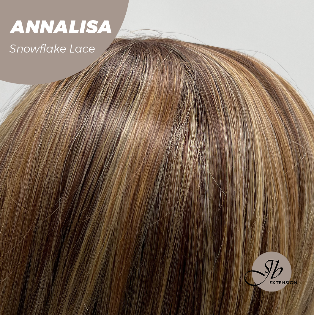 [PRE-ORDER] JBEXTENSION 10 Inches Bob Cut Mix Copper Pre-Cut Side Part Snowflake Lace Frontlace Glueless Wig ANNALISA【BENDY EAR TABS】