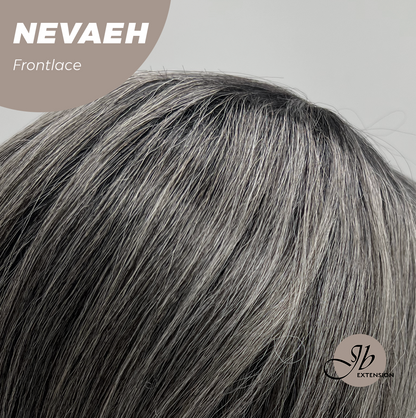 [FINAL SALE] JBEXTENSION 20 Inches Salt and Pepper Curly Pre-Cut Frontlace Glueless Black Sapphire Wig NEVAEH【BENDY EAR TABS】
