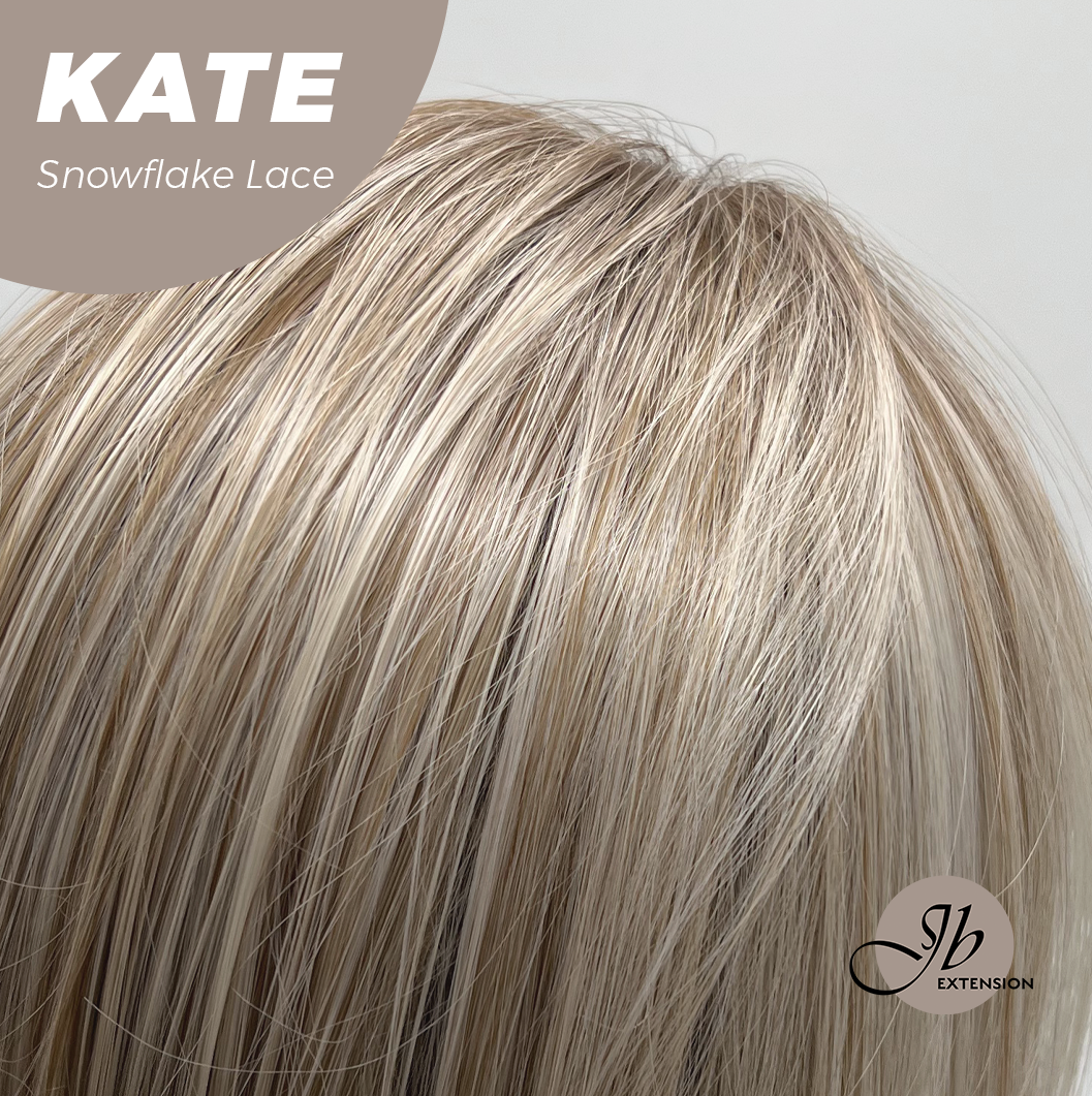 JBEXTENSION 24 Inches Butter Milk Pre-Cut Arc Snowflake Lace Frontlace Glueless Wig KATE【BENDY EAR TABS】