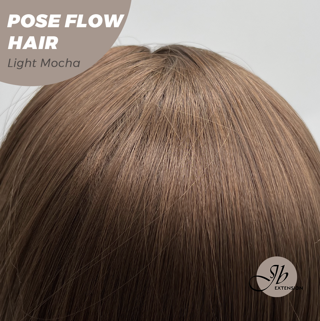 JBEXTENSION 18 Inches Light Mocha Headband Wig POSE FLOW HAIR - LIGHT MOCHA