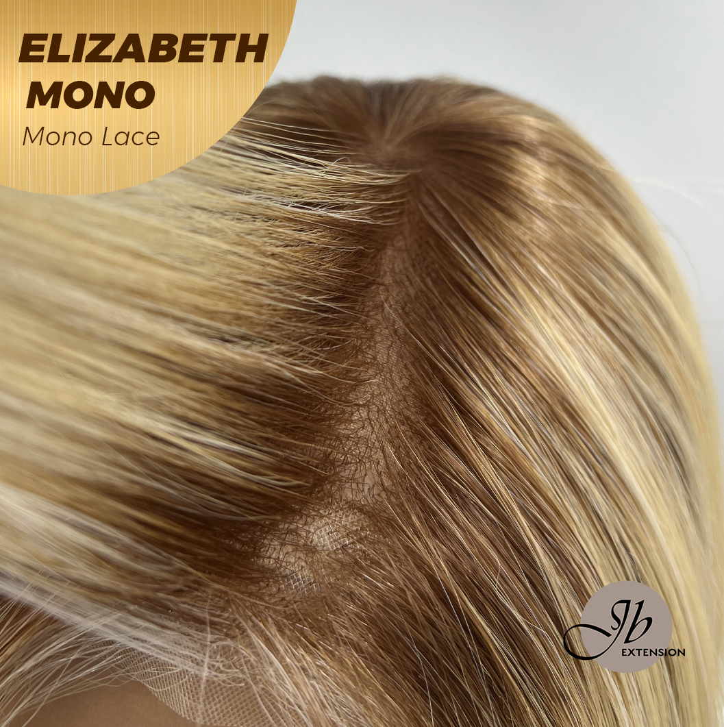 [FINAL SALE] JBEXTENSION ELIZABETH MONO Monofilament Handmade Wig 6X5 Full Monofilament Hand Tied Top Wig 20 Inches Sandy Blonde Mono Lace Wig With Anti-slip Silicone Strips Glueless Wig ELIZABETH MONO【BENDY EAR TABS】