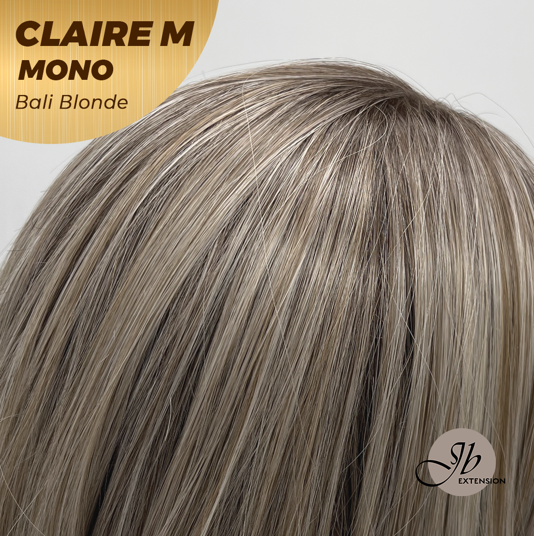 JBEXTENSION CLAIRE MONO Partial Monofilament Wig 22 Inches Bali Blonde Curly Partial Mono Lace Glueless Wig CLAIRE MONO BALI BLONDE【BENDY EAR TABS】