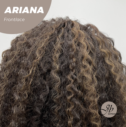 [FINAL SALE] JBEXTENSION 16 Inches Deep Curly Dark Brown Pre-Cut Side Part Frontlace Glueless Black Sapphire Wig ARIANA【BENDY EAR TABS】