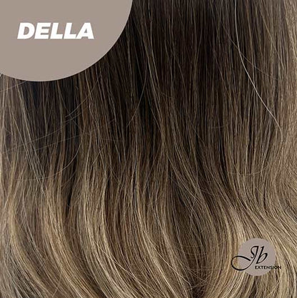 JBEXTENSION 25 Inches Balayage With Dark Root Curly Wig With Bangs DELLA