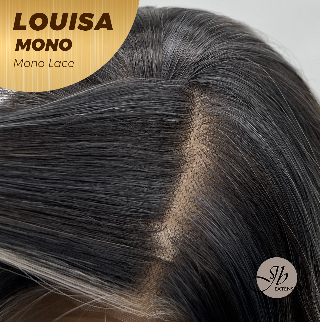 JBEXTENSION LOUISA MONO Monofilament Handmade Wig 6X5 Full Monofilament Hand Tied Top Wig 26 Inches Sun Kiss Blonde Mono Lace Wig with Anti-slip Silicone Strips Glueless Wig LOUISA MONO【BENDY EAR TABS】