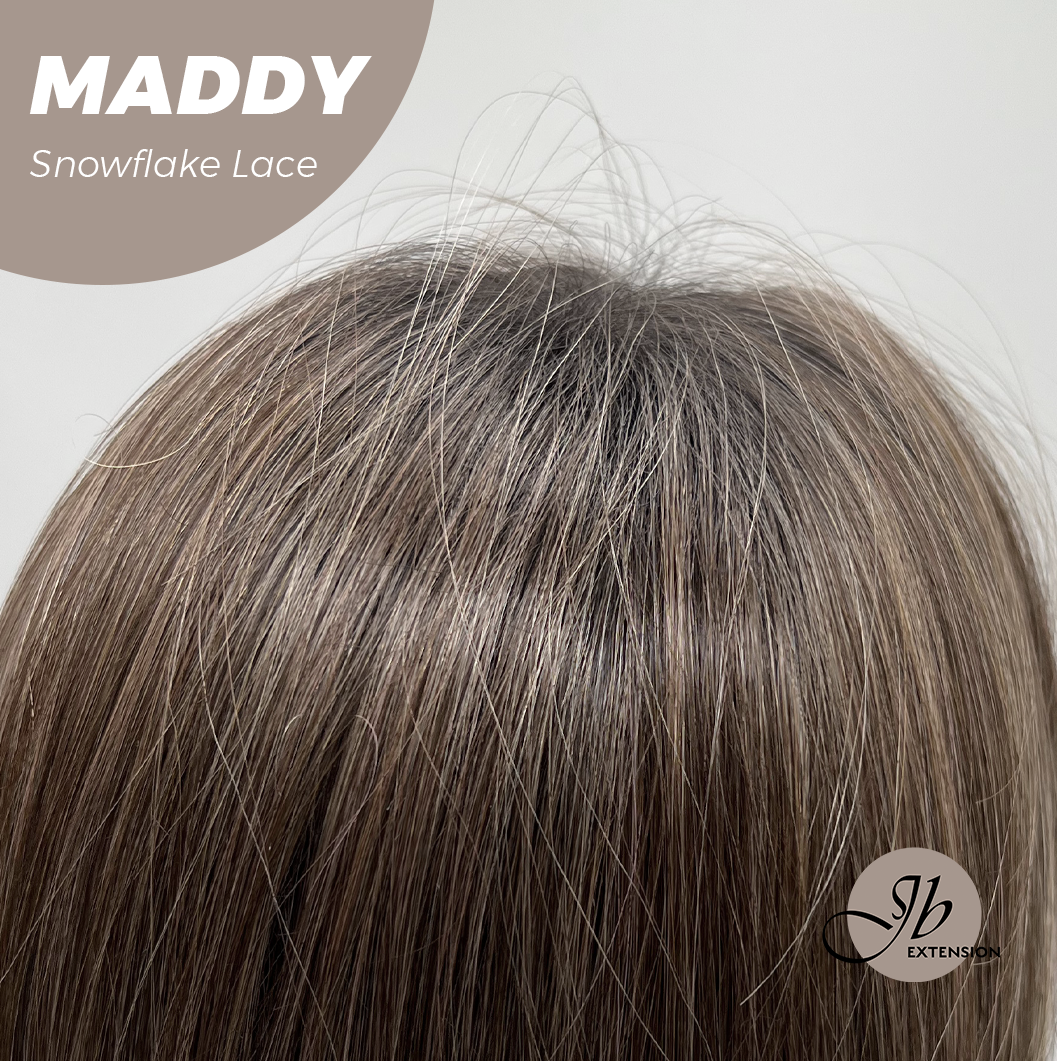 [FINAL SALE] JBEXTENSION 18 Inches Pine Cones Pre-Cut Snowflake Lace Frontlace Glueless Wig MADDY SNOWFLAKE【PERMATEASE】【BENDY EAR TABS】- M/L