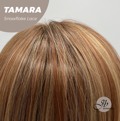 [FINAL SALE] JBEXTENSION 10 Inches Sunset Blush Pre-Cut Side Part Snowflake Lace Frontlace Glueless Wig TAMARA【BENDY EAR TABS】