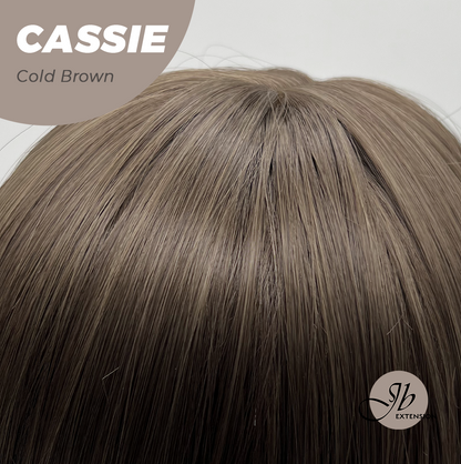 JBEXTENSION 19 Inches Long Cold Brown Wig with Bangs CASSIE COLD BROWN