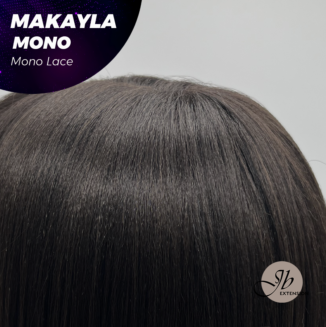 [FINAL SALE] JBEXTENSION MAKAYLA MONO Monofilament Handmade Wig 6X5 Full Monofilament Hand Tied Top Wig 23 Inches Long Black Straight Mono Lace Handmade Futura Fiber Glueless Black Sapphire Wig MAKAYLA MONO【BENDY EAR TABS】