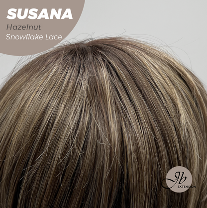[PRE-ORDER] JBEXTENSION 9 Inches Hazelnut Pre-Cut Side Part Snowflake Lace Frontlace Glueless Wig SUSANA HAZELNUT【BENDY EAR TABS】
