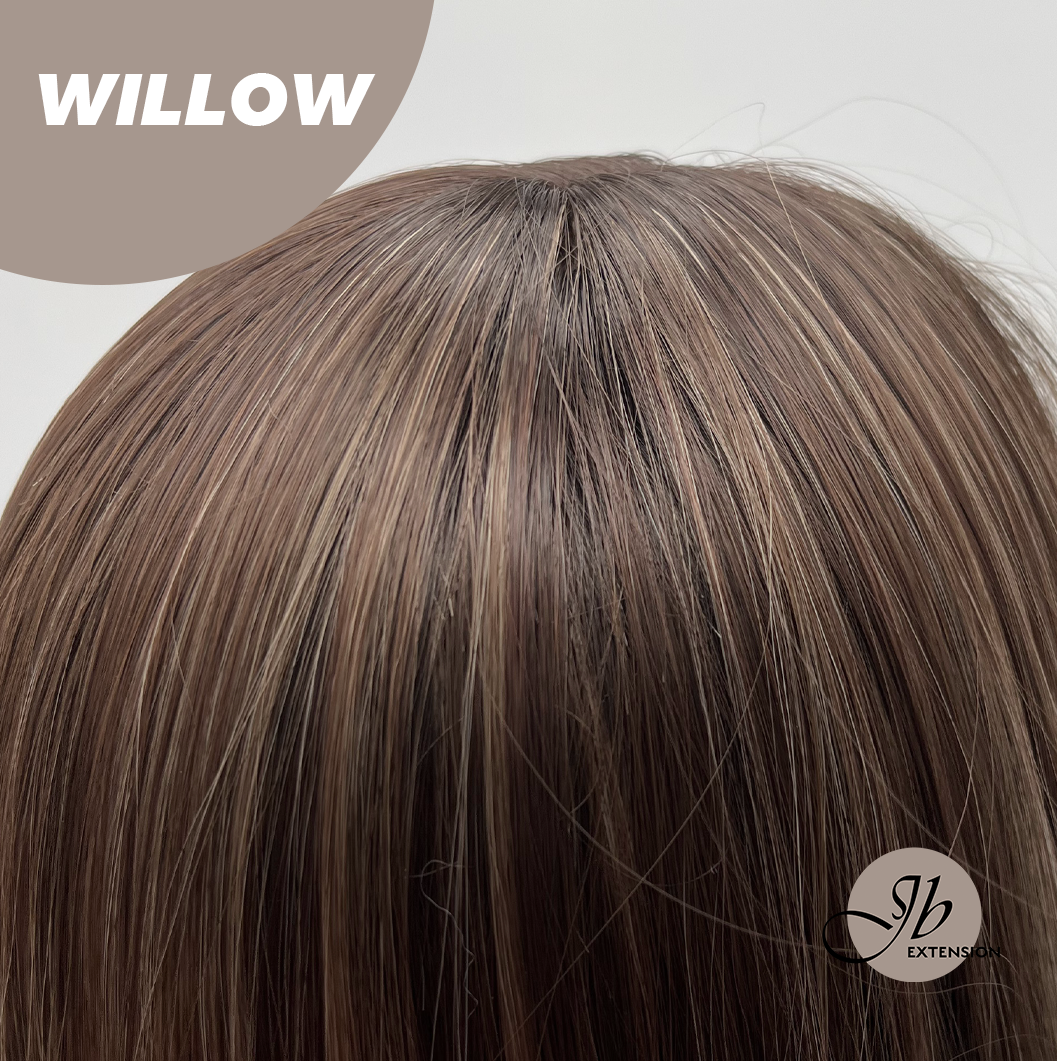 JBEXTENSION 22 Inches Natural Style Mocha Copper Wig WILLOW MOCHA COPPER