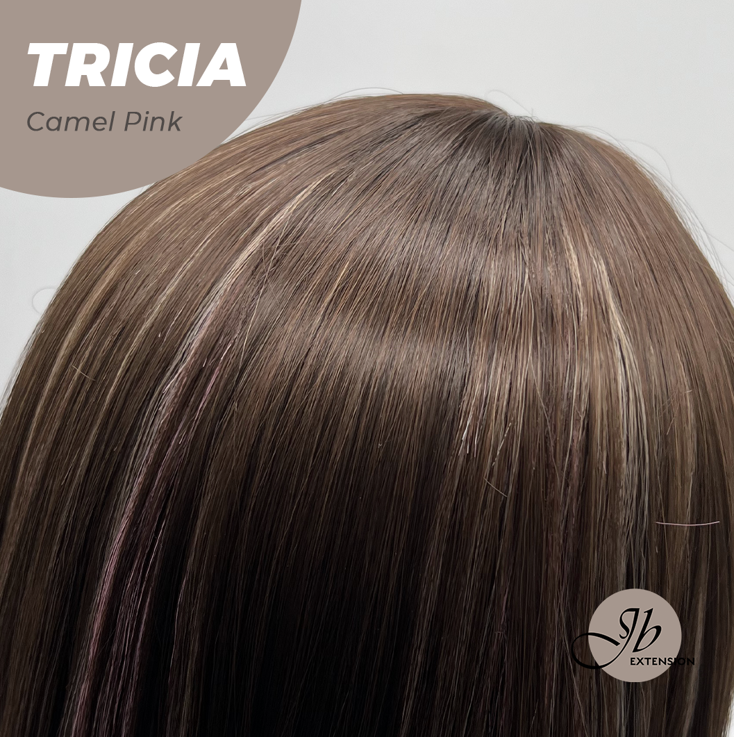 JBEXTENSION 23 Inches Curly Camel Pink Wig TRICIA CAMEL PINK