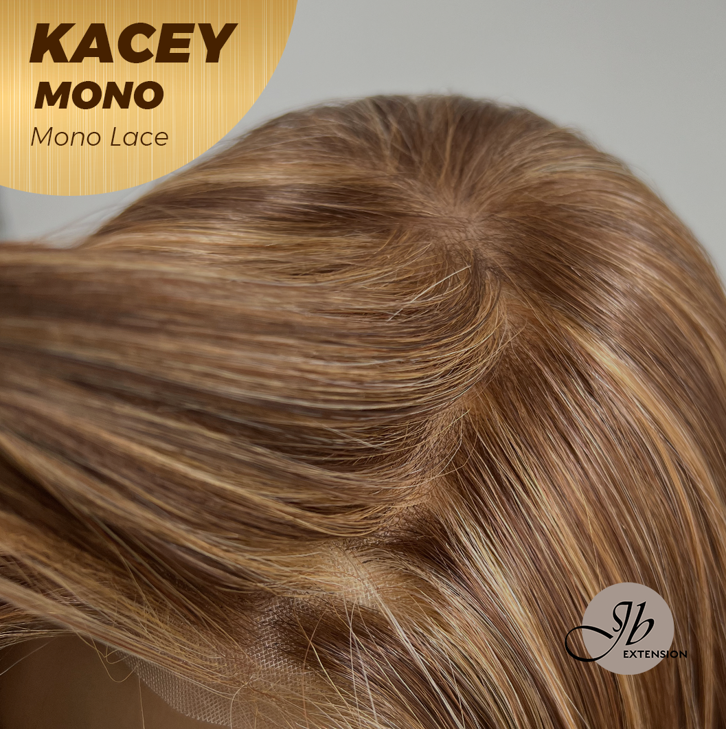 JBEXTENSION KACEY MONO Monofilament Handmade Wig 6X5 Full Monofilament Hand Tied Top Wig 27 Inches Copper Mono Lace Wig With Anti-slip Silicone Strips Glueless Wig KACEY MONO【BENDY EAR TABS】
