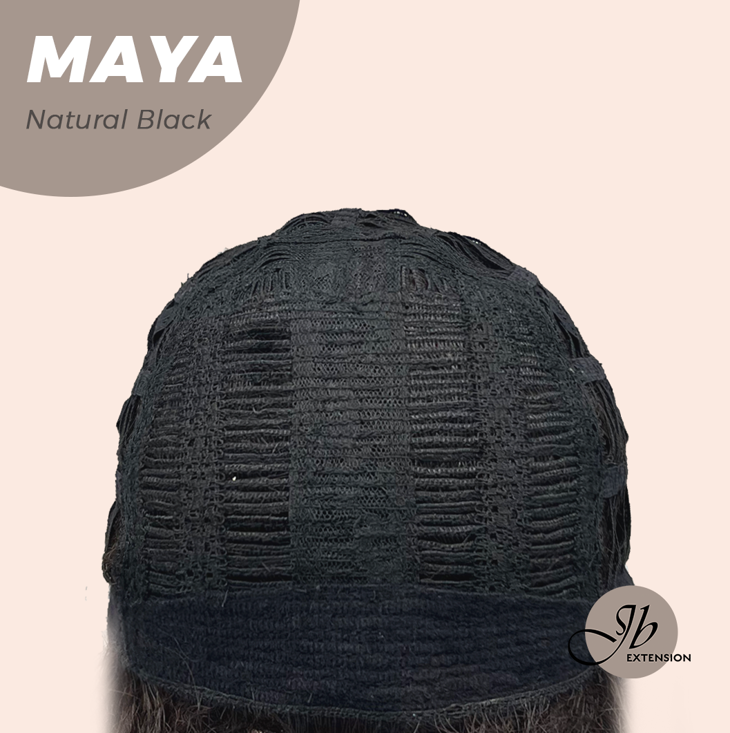 [FINAL SALE] JBEXTENSION 22 Inches Natural Black Women Fashion Full Machine Wig MAYA NATURAL BLACK【PLUS PERMATEASE】【BENDY EAR TABS】