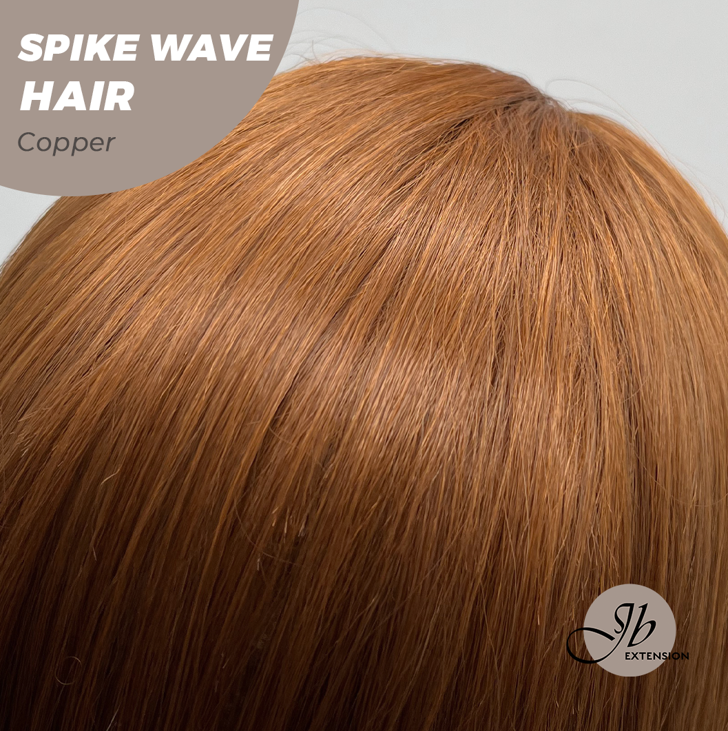 JBEXTENSION 24 Inches Long Curly Hair Copper Headband Wig SPIKE WAVE HAIR - COPPER