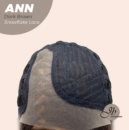 [FINAL SALE] JBEXTENSION 10 Inches Dark Brown Pre-Cut Side Part Snowflake Lace Frontlace Glueless Wig ANN DARK BROWN【BENDY EAR TABS】
