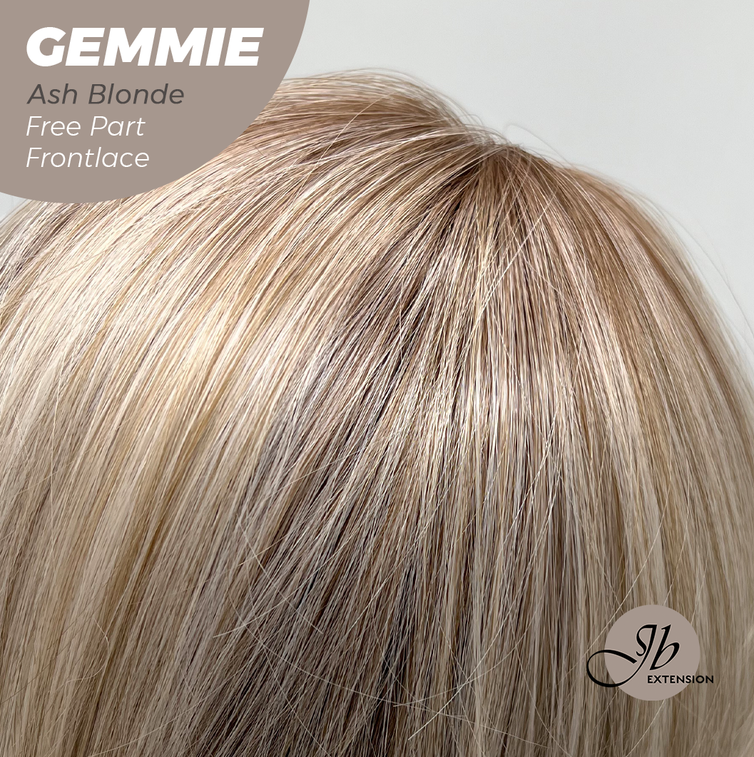 [FINAL SALE] JBEXTENSION 20 Inches Ash Blonde Pre-Cut Free Part Frontlace Glueless Wig GEMMIE ASH BLONDE