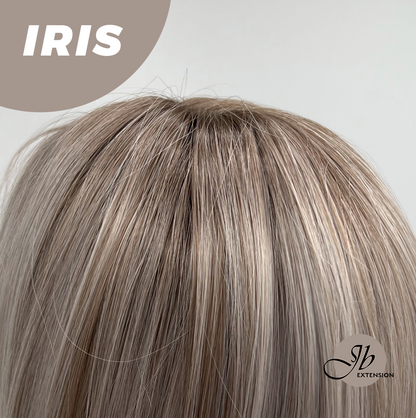 JBEXTENSION 22 Inches Curly Pinkish Blonde Highlight Wig IRIS