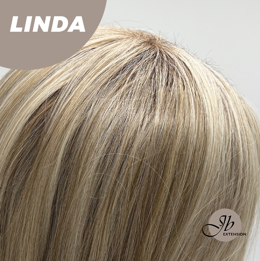 [FINAL SALE] JBEXTENSION 18 Inches Blonde Women Fashion Full Machine Wig LINDA【PLUS PERMATEASE】【BENDY EAR TABS】
