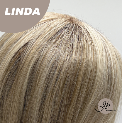 [FINAL SALE] JBEXTENSION 18 Inches Blonde Women Fashion Full Machine Wig LINDA【PLUS PERMATEASE】【BENDY EAR TABS】