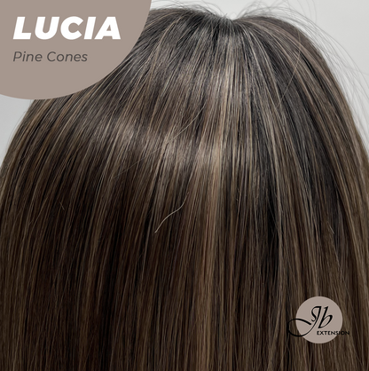 JBEXTENSION 21 Inches Natural Style Pine Cones Wig with Bangs LUCIA PINE CONES