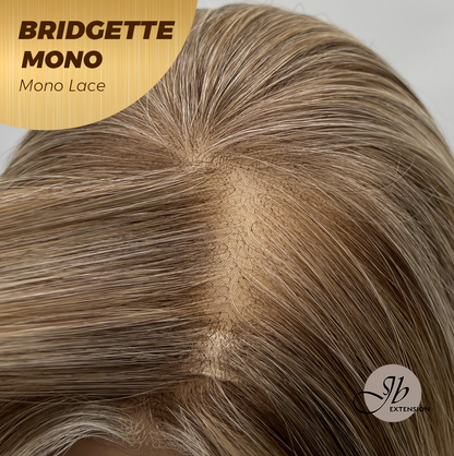 JBEXTENSION BRIDGETTE MONO Monofilament Handmade Wig 6X5 Full Monofilament Hand Tied Top Wig 16 Inches Curly Honey Blonde Mono Lace Wig with Anti-slip Silicone Strips Glueless Wig BRIDGETTE MONO【BENDY EAR TABS】