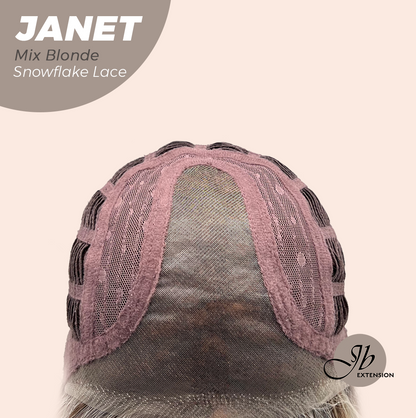[PRE-ORDER] JBEXTENSION 19 Inches Mix Blonde Pre-Cut Arc Snowflake Lace Frontlace Glueless Wig JANET MIX BLONDE【BENDY EAR TABS】