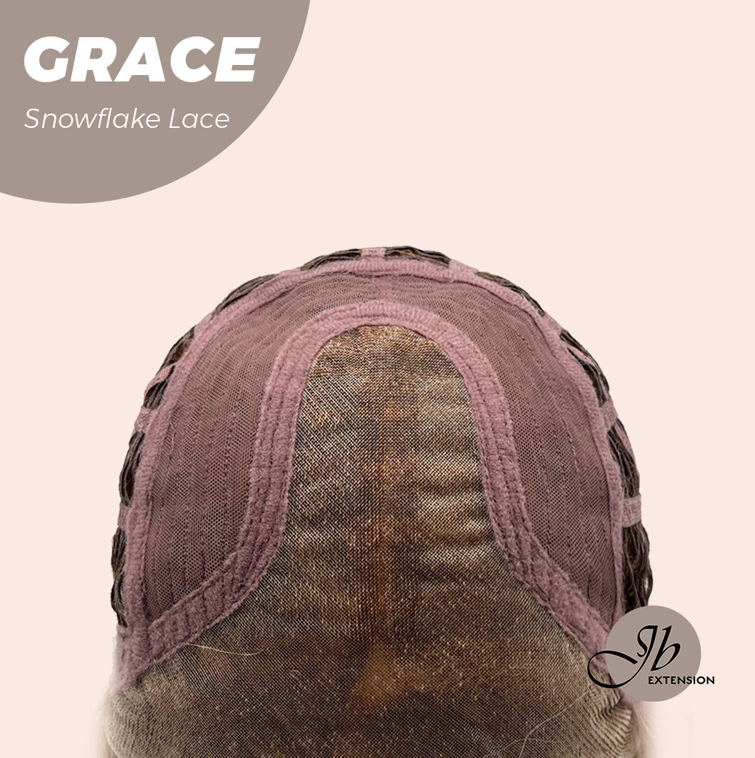 [FINAL SALE] JBEXTENSION 15 Inches Mix Blonde Wave Pre-Cut Arc Snowflake Lace Frontlace Glueless Wig GRACE【BENDY EAR TABS】