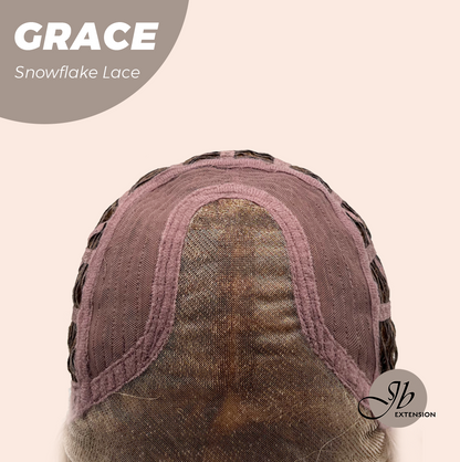 [FINAL SALE] JBEXTENSION 15 Inches Mix Blonde Wave Pre-Cut Arc Snowflake Lace Frontlace Glueless Wig GRACE【BENDY EAR TABS】