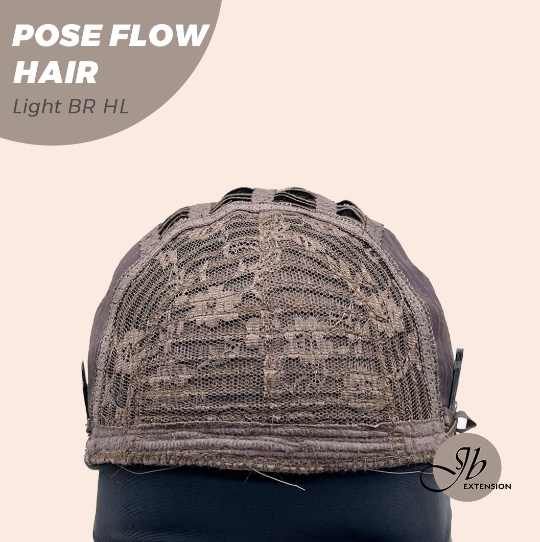 JBEXTENSION 18 Inches Light Brown Highlight Headband Wig POSE FLOW HAIR - LIGHT BROWN HIGHLIGHT
