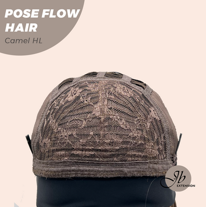 JBEXTENSION 18 Inches Camel Highlight Headband Wig POSE FLOW HAIR - CAMEL HIGHLIGHT