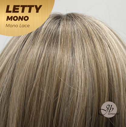 [FINAL SALE] JBEXTENSION LETTY MONO Monofilament Handmade Wig 6X5 Full Monofilament Hand Tied Top Wig 12 Inches Dark Blonde Curly Mono Lace Wig With Anti-slip Silicone Strips Glueless Wig LETTY MONO【BENDY EAR TABS】