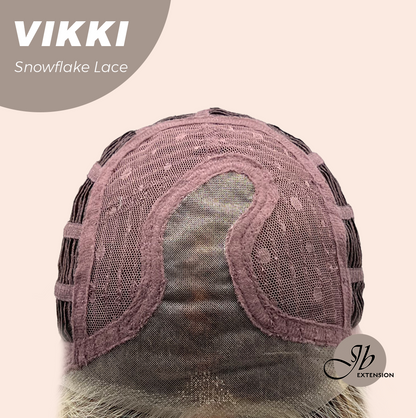 [FINAL SALE] JBEXTENSION 18 Inches Mix Blonde Long Pre-Cut T Part Snowflake Lace Frontlace Glueless Wig VIKKI【BENDY EAR TABS】