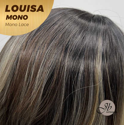 JBEXTENSION LOUISA MONO Monofilament Handmade Wig 6X5 Full Monofilament Hand Tied Top Wig 26 Inches Sun Kiss Blonde Mono Lace Wig with Anti-slip Silicone Strips Glueless Wig LOUISA MONO【BENDY EAR TABS】