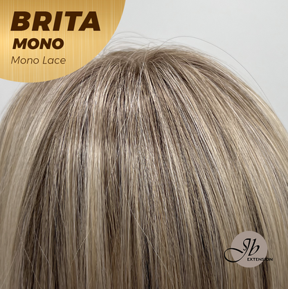 JBEXTENSION BRITA MONO Monofilament Handmade Wig 6X5 Full Monofilament Hand Tied Top Wig 22 Inches Light Blonde Mono Lace Wig Glueless Wig BRITA MONO - LIGHT BLONDE【BENDY EAR TABS】
