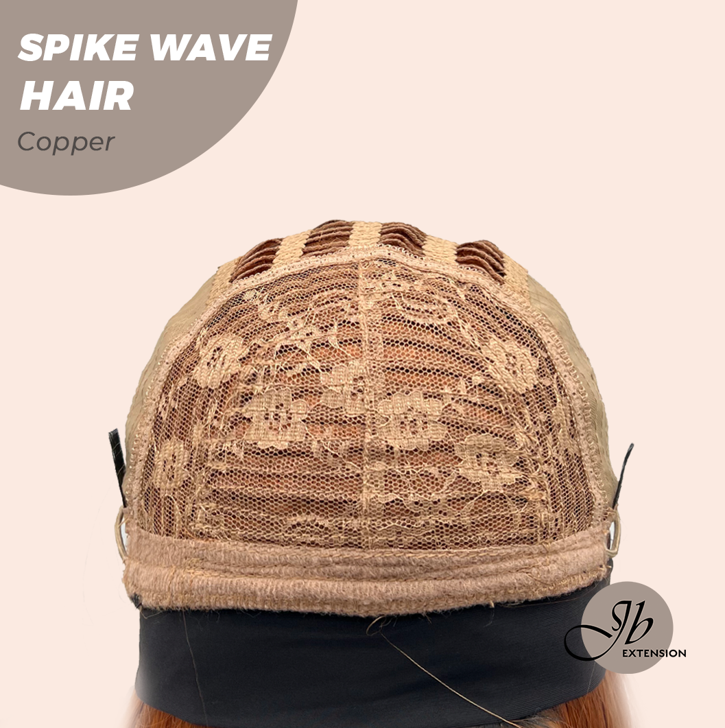 JBEXTENSION 24 Inches Long Curly Hair Copper Headband Wig SPIKE WAVE HAIR - COPPER