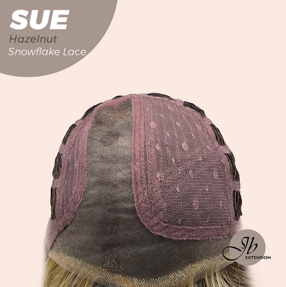[PRE-ORDER] JBEXTENSION 17 Inches Hazelnut Deep Curly Pre-Cut Side Part Snowflake Lace Frontlace Glueless Wig SUE HAZELNUT【BENDY EAR TABS】