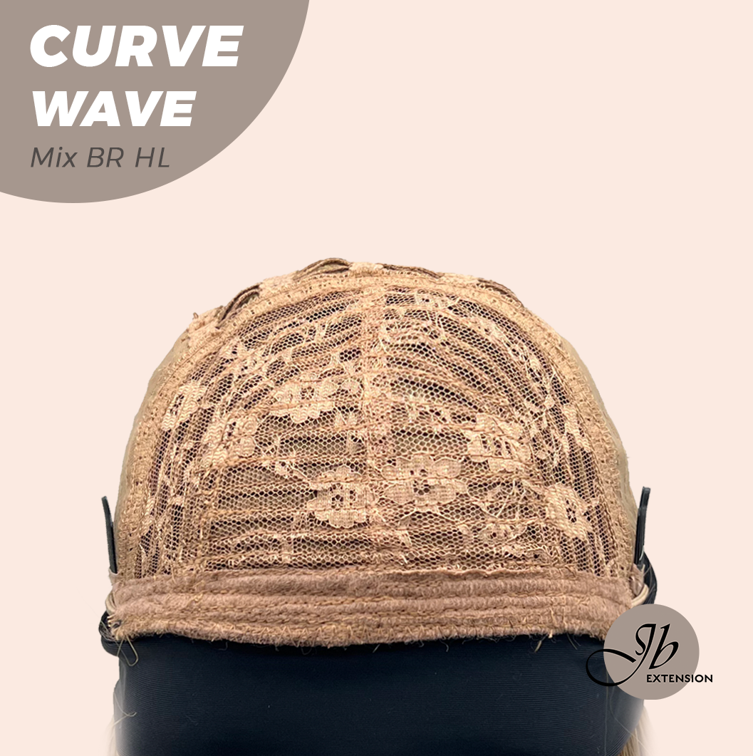 JBEXTENSION 26 Inches Long Wave Mix Brown Highlight Headband Wig CURVE WAVE - MIX BROWN HIGHLIGHT