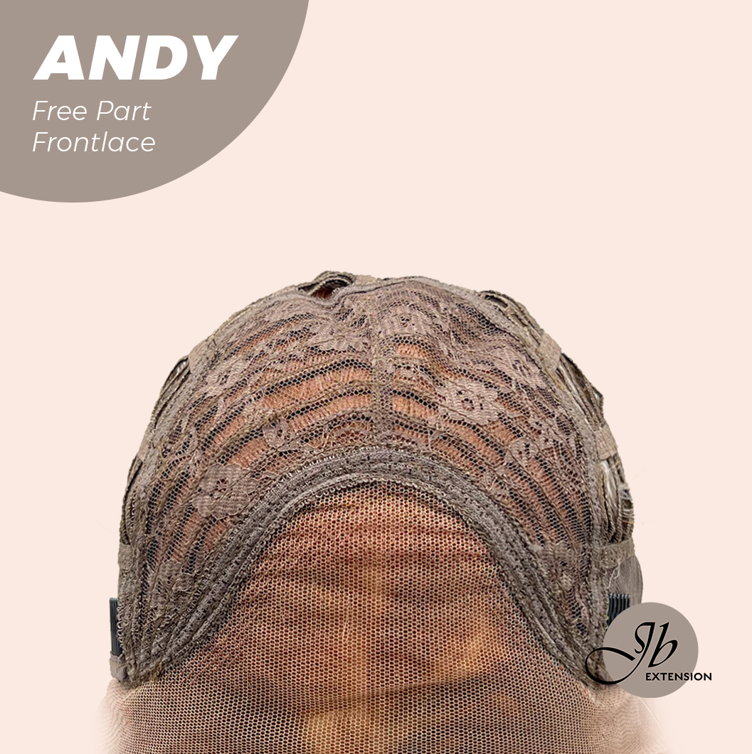 [FINAL SALE] JBEXTENSION 27 Inches Long Straight Bronze Pre-Cut Free Part Frontlace Glueless Wig ANDY