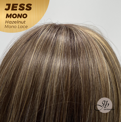 [PRE-ORDER] JBEXTENSION JESS MONO Monofilament Handmade Wig 6X5 Full Monofilament Hand Tied Top Wig 10 Inches Hazelnut Mono Lace Wig With Anti-slip Silicone Strips Glueless Wig JESS MONO HAZELNUT【BENDY EAR TABS】