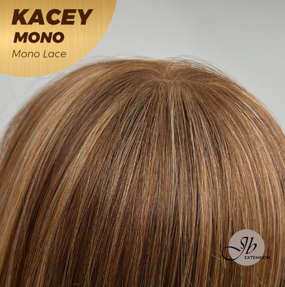 HOT OF SEASON - KACEY MONO Monofilament Handmade Wig 6X5 Full Monofilament Hand Tied Top Wig 27 Inches Copper Mono Lace Wig With Anti-slip Silicone Strips Glueless Wig KACEY MONO【BENDY EAR TABS】