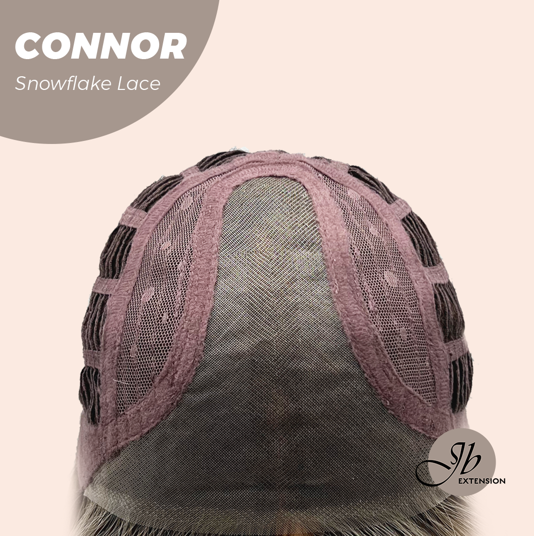 [PRE-ORDER] JBEXTENSION 13 Inches Dark Mix Blonde Curly Pre-Cut Arc Snowflake Lace Frontlace Glueless Wig CONNOR【BENDY EAR TABS】