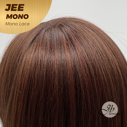 [PRE-ORDER] JBEXTENSION JEE MONO Monofilament Handmade Wig 6X5 Full Monofilament Hand Tied Top Wig 19 Inches Reddish Copper Mono Lace Wig with Anti-slip Silicone Strips Glueless Wig JEE MONO【BENDY EAR TABS】
