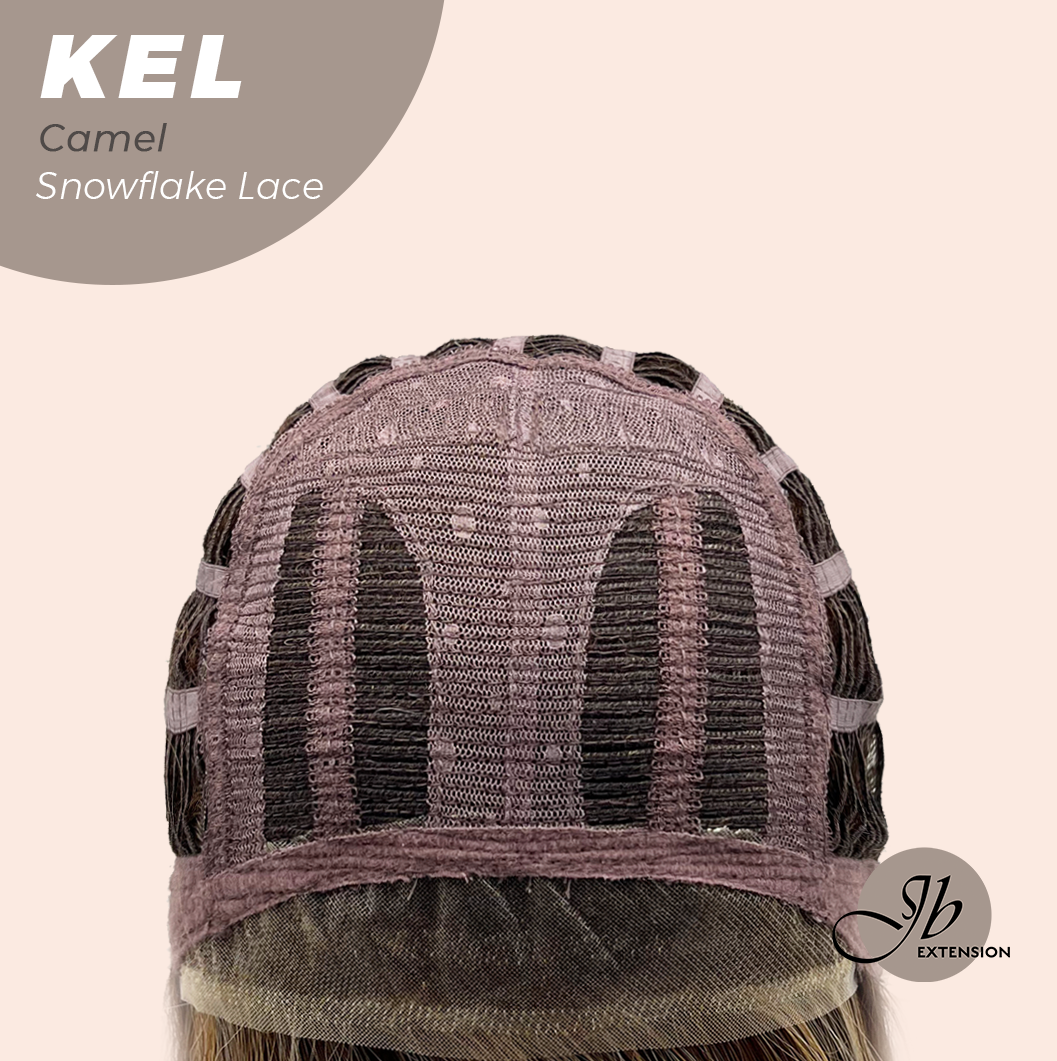 [FINAL SALE] JBEXTENSION 22 Inches Camel Pre-Cut Snowflake Lace Frontlace Glueless Wig KEL CAMEL【PERMATEASE】【BENDY EAR TABS】- M/L