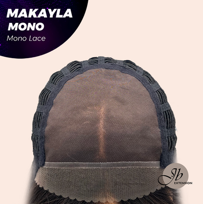 [FINAL SALE] JBEXTENSION MAKAYLA MONO Monofilament Handmade Wig 6X5 Full Monofilament Hand Tied Top Wig 23 Inches Long Black Straight Mono Lace Handmade Futura Fiber Glueless Black Sapphire Wig MAKAYLA MONO【BENDY EAR TABS】