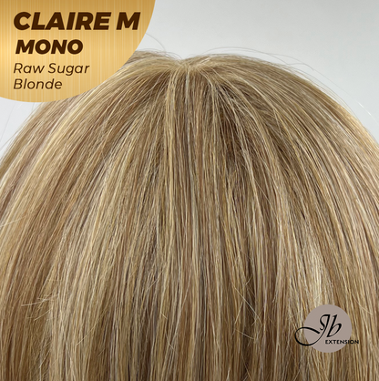 JBEXTENSION CLAIRE MONO Partial Monofilament Wig 22 Inches Raw Sugar Blonde Partial Mono Lace Glueless Wig CLAIRE MONO RAW SUGAR BLONDE【BENDY EAR TABS】